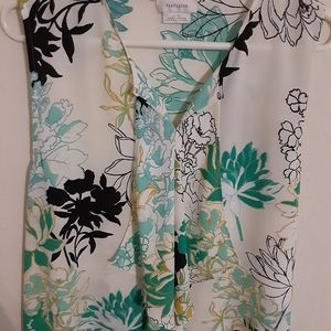 Ladies blouse cream color flora Van Heusen XL/TG